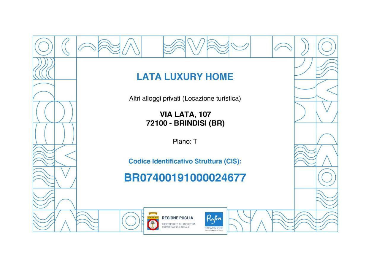 Lata Luxury Home Casa Vacanze Brindisi Dış mekan fotoğraf